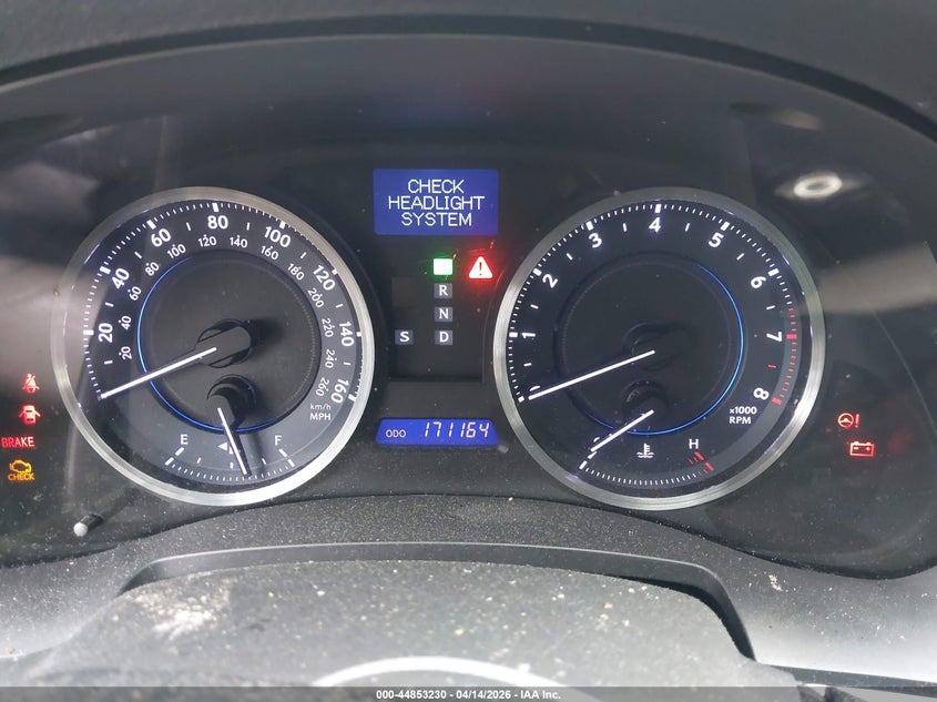 2012 Lexus Is VIN JTHCF5C29C5054859 IAAI salvage auction — FRONT & REAR, Wait Title, sold $1,400 on 2026-07-14 (photo 7)