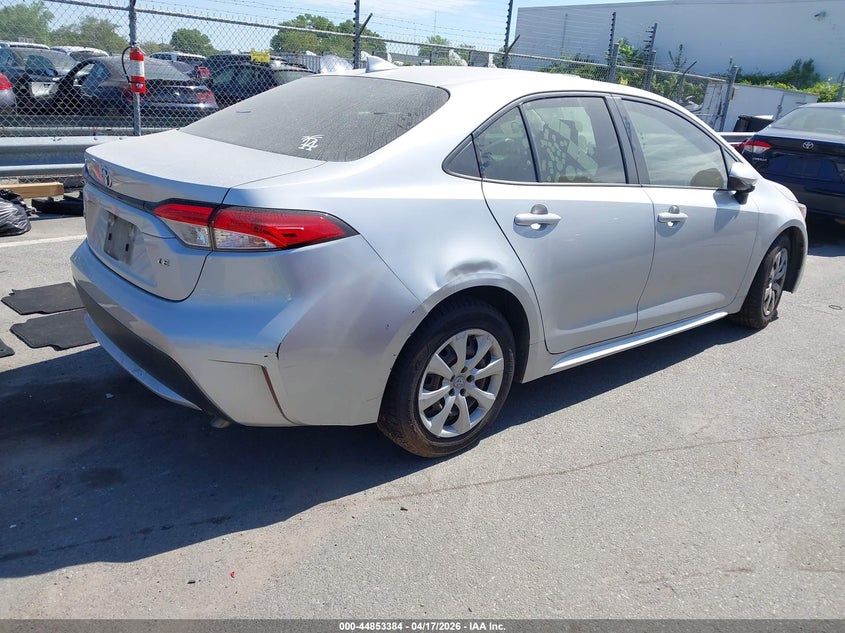 2020 Toyota Corolla VIN JTDEPRAE1LJ003777 IAAI salvage auction — FRONT & REAR, Salvage Title, sold $2,550 on 2026-07-09 (photo 4)