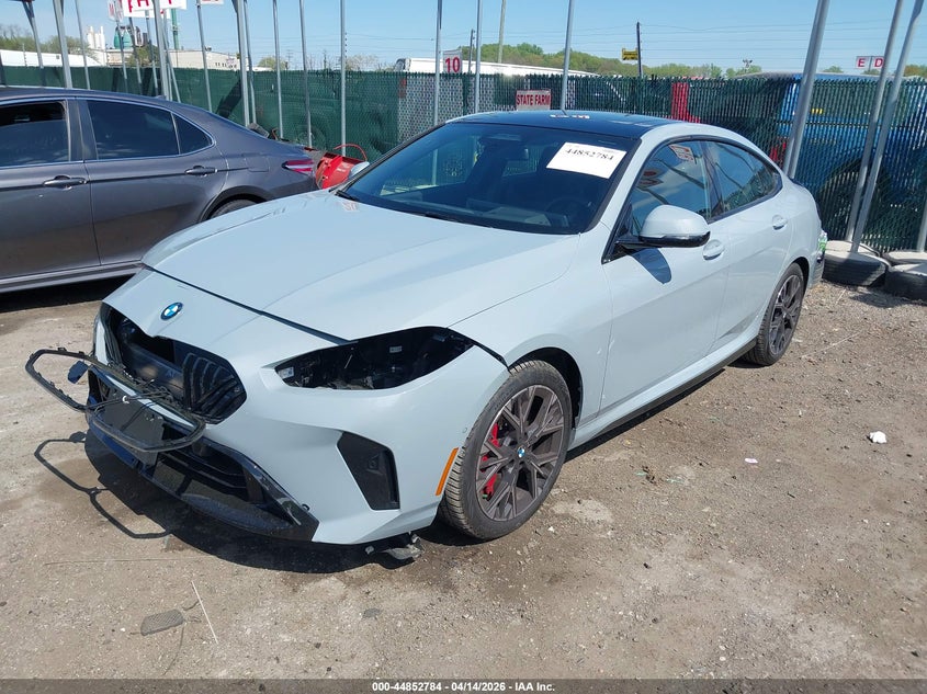 2025 BMW 2er VIN WBA23GG02S7T65981 IAAI salvage auction — FRONT END, Wait Title, sold $14,400 on 2026-08-12 (photo 2)