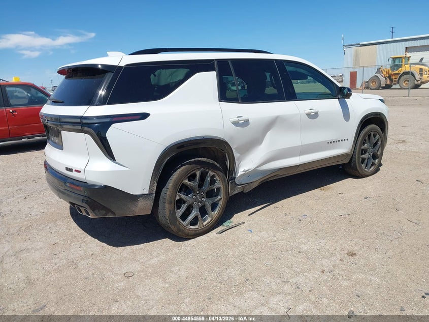 2025 Chevrolet Traverse VIN 1GNEVLRS4SJ227368 IAAI salvage auction — RIGHT SIDE, Wait Title, sold $18,000 on 2026-07-29 (photo 4)