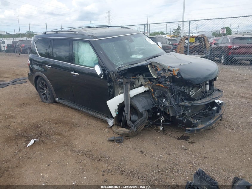 2017 Nissan Armada VIN JN8AY2NC2H9503438 IAAI salvage auction — FRONT END, Wait Title, sold $1,275 on 2026-07-23 (photo 1)