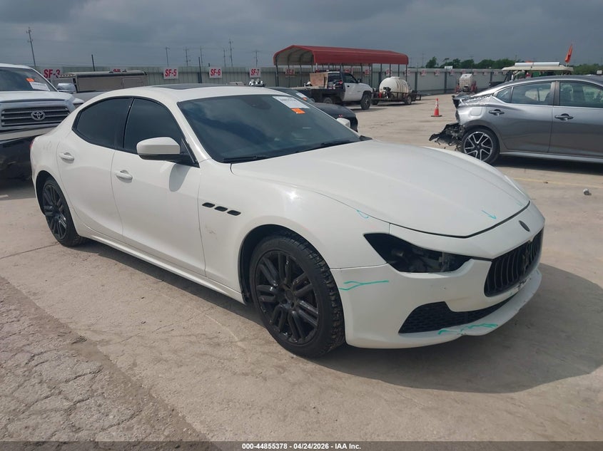 2017 Maserati Ghibli VIN ZAM57XSA4H1226558 IAAI salvage auction — FRONT END, Original (Texas), sold $50 on 2026-07-29 (photo 1)