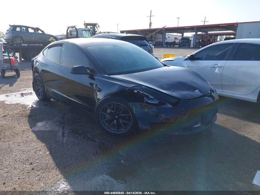 2022 Tesla Model 3 VIN 5YJ3E1EB4NF186455 IAAI salvage auction — FRONT END, Wait Title, sold $4,150 on 2026-09-08 (photo 1)