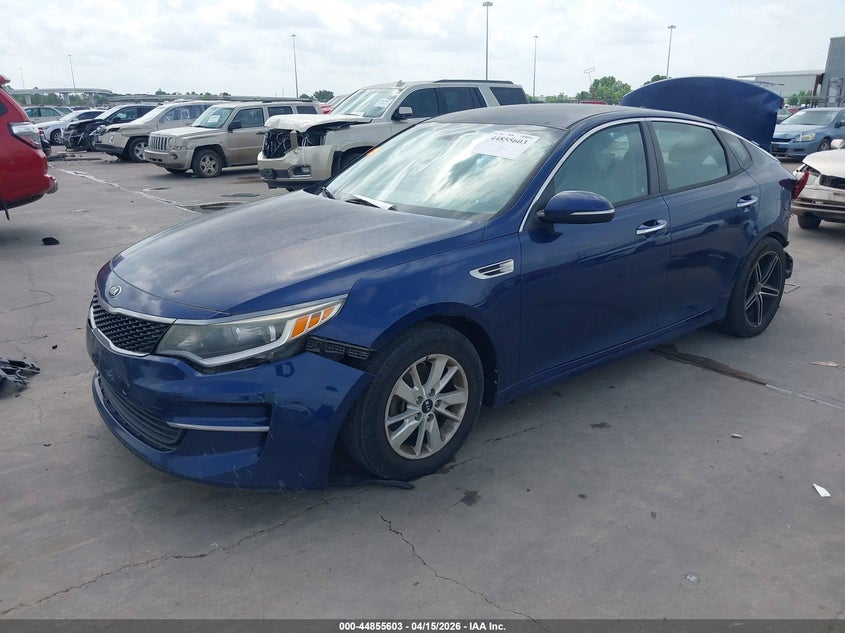 2016 Kia Optima VIN 5XXGT4L39GG078627 IAAI salvage auction — LEFT REAR, Salvage (Texas), sold $800 on 2026-07-09 (photo 2)