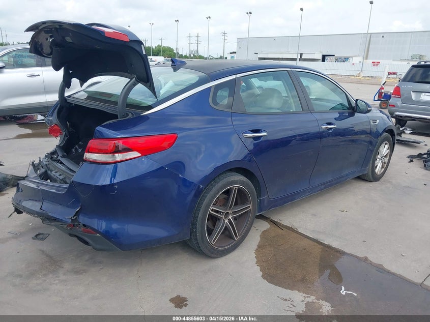 2016 Kia Optima VIN 5XXGT4L39GG078627 IAAI salvage auction — LEFT REAR, Salvage (Texas), sold $800 on 2026-07-09 (photo 4)