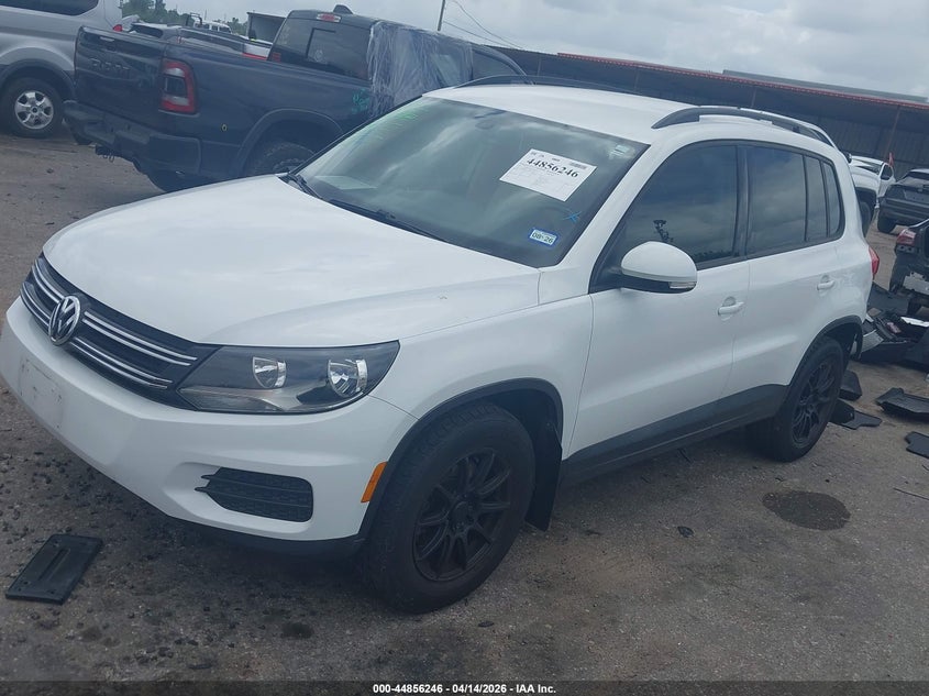 2017 Volkswagen Tiguan VIN WVGBV7AXXHK008956 IAAI salvage auction — REAR END, Original (Texas), sold $2,400 on 2026-07-09 (photo 2)