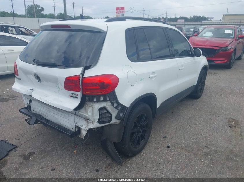 2017 Volkswagen Tiguan VIN WVGBV7AXXHK008956 IAAI salvage auction — REAR END, Original (Texas), sold $2,400 on 2026-07-09 (photo 4)