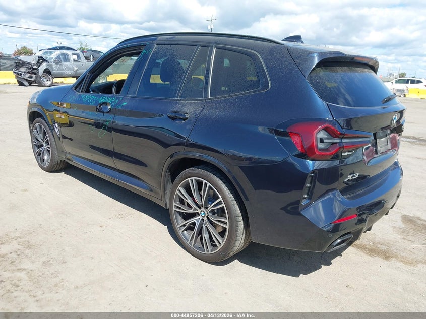 2022 BMW X3 VIN 5UX53DP03N9K11947 IAAI salvage auction — SIDE, Wait Title, sold $19,800 on 2026-07-10 (photo 3)