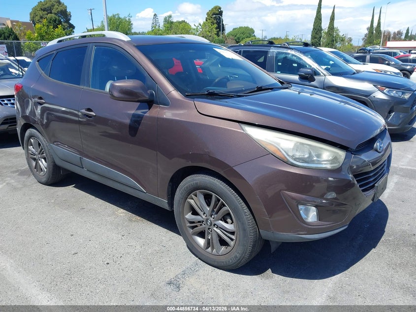 2014 Hyundai Tucson VIN KM8JU3AG8EU875537 IAAI salvage auction — THEFT, Wait Title, sold $1,550 on 2026-07-23 (photo 1)