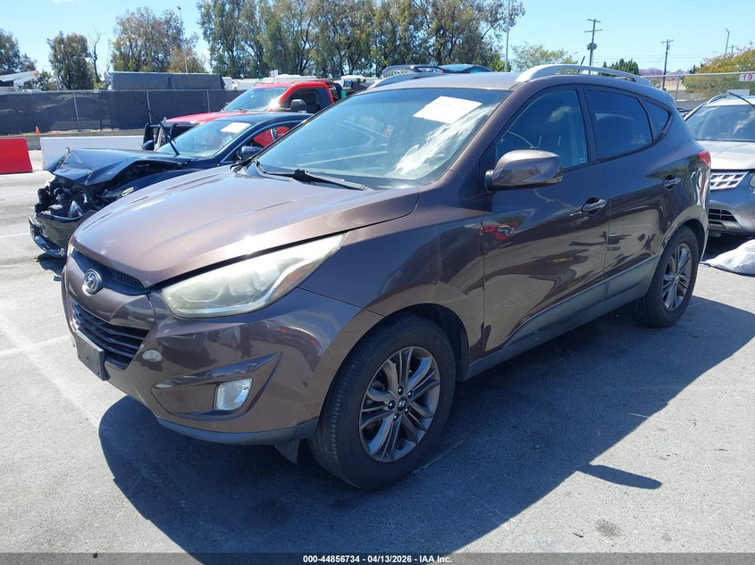 2014 Hyundai Tucson VIN KM8JU3AG8EU875537 IAAI salvage auction — THEFT, Wait Title, sold $1,550 on 2026-07-23 (photo 2)