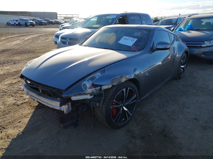 2019 Nissan 370z VIN JN1AZ4EH7KM420563 IAAI salvage auction — RIGHT SIDE, Wait Title, sold $2,800 on 2026-07-07 (photo 2)