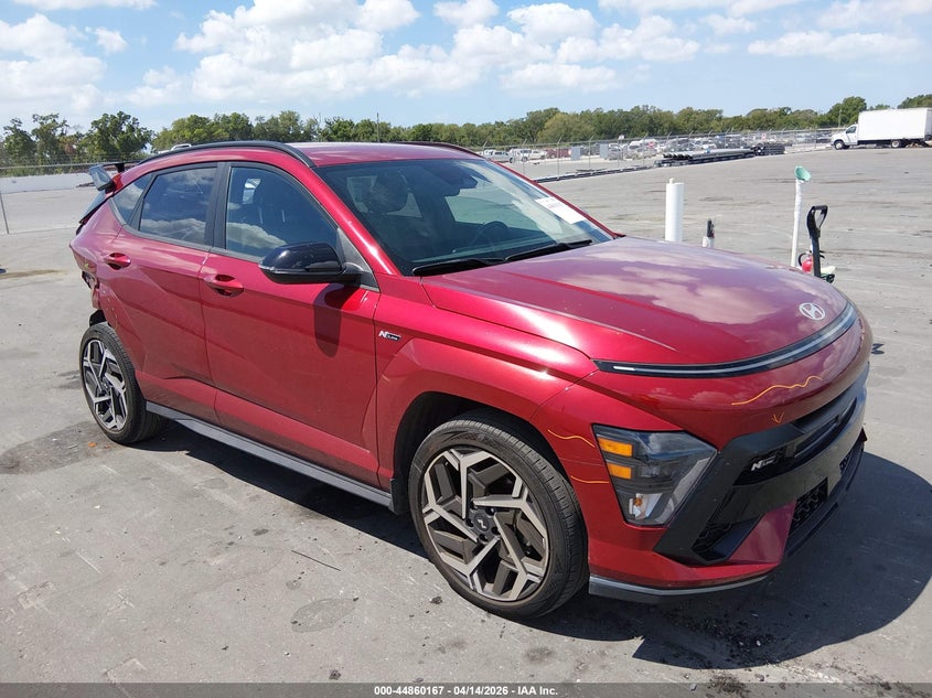 2025 Hyundai Kona VIN KM8HB3A35SU186620 IAAI salvage auction — REAR END, Wait Title, sold $8,000 on 2026-07-06 (photo 1)