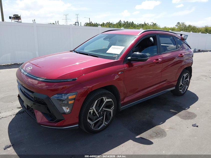 2025 Hyundai Kona VIN KM8HB3A35SU186620 IAAI salvage auction — REAR END, Wait Title, sold $8,000 on 2026-07-06 (photo 2)
