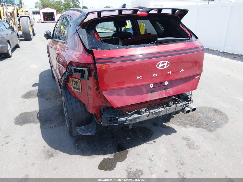 2025 Hyundai Kona VIN KM8HB3A35SU186620 IAAI salvage auction — REAR END, Wait Title, sold $8,000 on 2026-07-06 (photo 6)