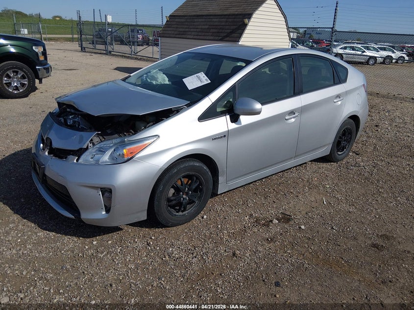 2013 Toyota Prius VIN JTDKN3DU2D0342080 IAAI salvage auction — FRONT END, Salvage Title, sold $1,150 on 2026-07-22 (photo 2)
