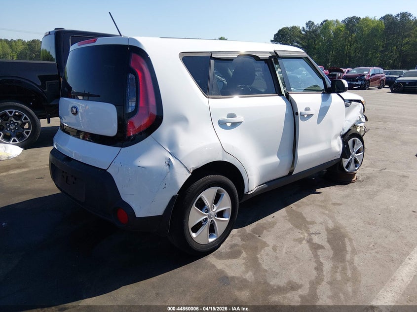 2016 Kia Soul VIN KNDJN2A24G7284123 IAAI salvage auction — FRONT END, Salvage (North Carolina), sold $900 on 2026-07-08 (photo 4)