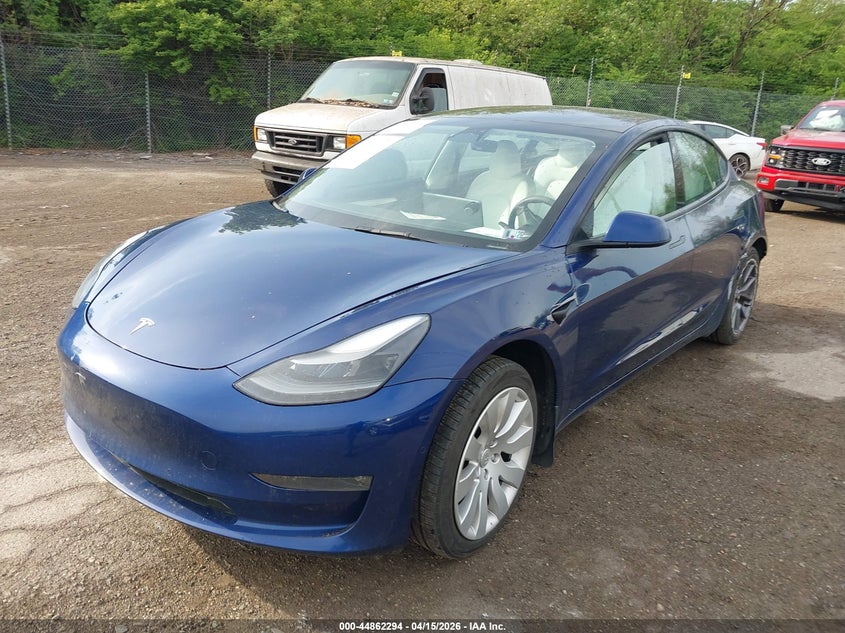 2022 Tesla Model 3 VIN 5YJ3E1EB7NF320326 IAAI salvage auction — REAR END, Salvage (Pennsylvania), sold $6,700 on 2026-07-24 (photo 2)