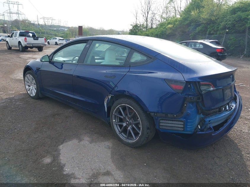 2022 Tesla Model 3 VIN 5YJ3E1EB7NF320326 IAAI salvage auction — REAR END, Salvage (Pennsylvania), sold $6,700 on 2026-07-24 (photo 3)