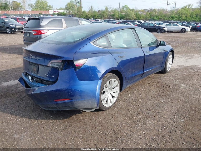 2022 Tesla Model 3 VIN 5YJ3E1EB7NF320326 IAAI salvage auction — REAR END, Salvage (Pennsylvania), sold $6,700 on 2026-07-24 (photo 4)
