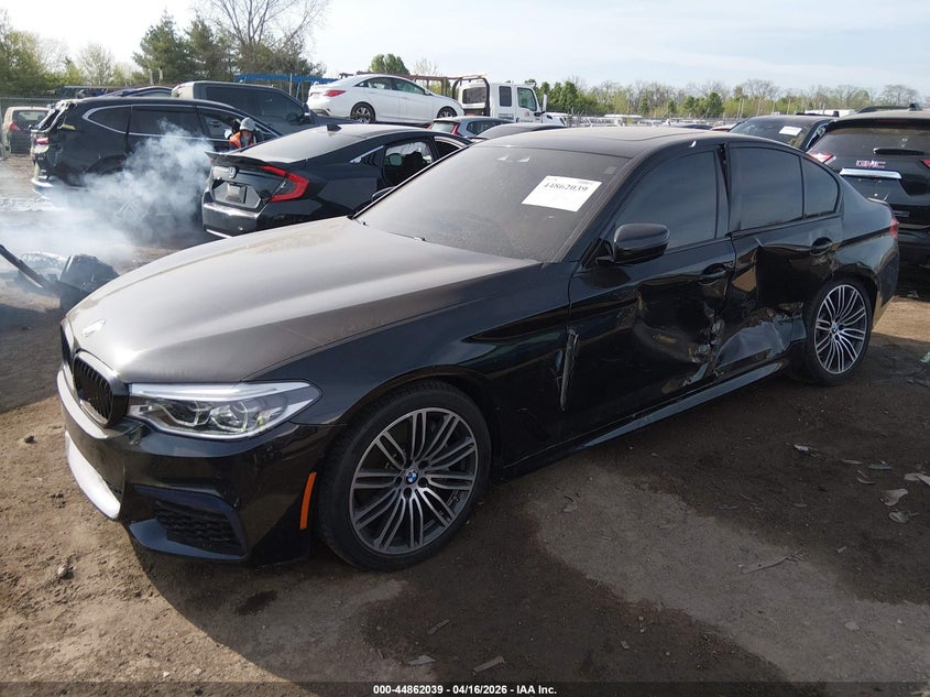 2020 BMW 5er VIN WBAJS3C01LCD28851 IAAI salvage auction — LEFT SIDE, Wait Title, sold $16,350 on 2026-07-15 (photo 2)