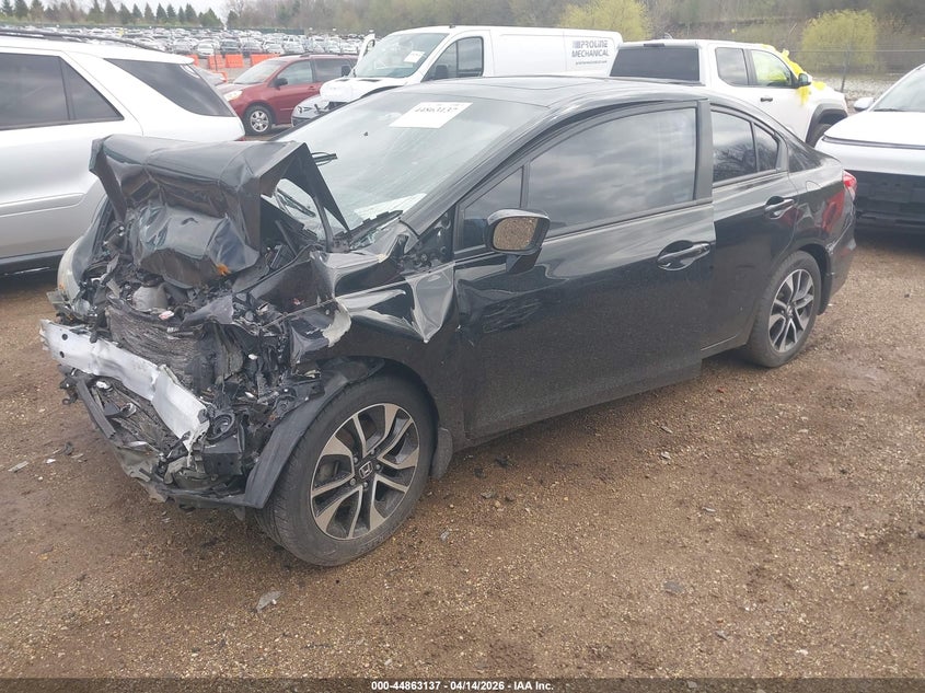 2015 Honda Civic VIN 19XFB2F82FE015516 IAAI salvage auction — FRONT END, Wait Title, sold $925 on 2026-08-23 (photo 2)