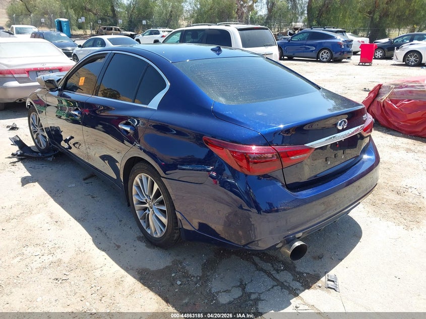 2022 Infiniti Q50 VIN JN1EV7BP9NM310628 IAAI salvage auction — BIO HAZARD, Salvage (California), sold $2,050 on 2026-07-06 (photo 3)
