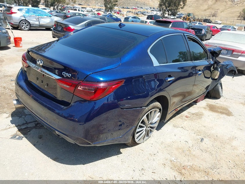 2022 Infiniti Q50 VIN JN1EV7BP9NM310628 IAAI salvage auction — BIO HAZARD, Salvage (California), sold $2,050 on 2026-07-06 (photo 4)