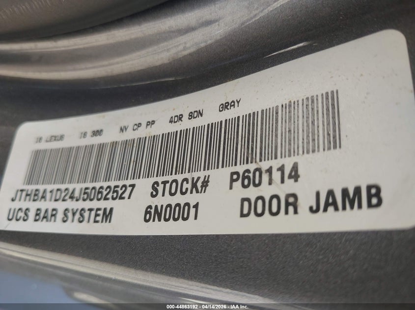 2018 Lexus Is VIN JTHBA1D24J5062527 IAAI salvage auction — FRONT END, Original (Texas), sold $3,000 on 2026-07-07 (photo 9)