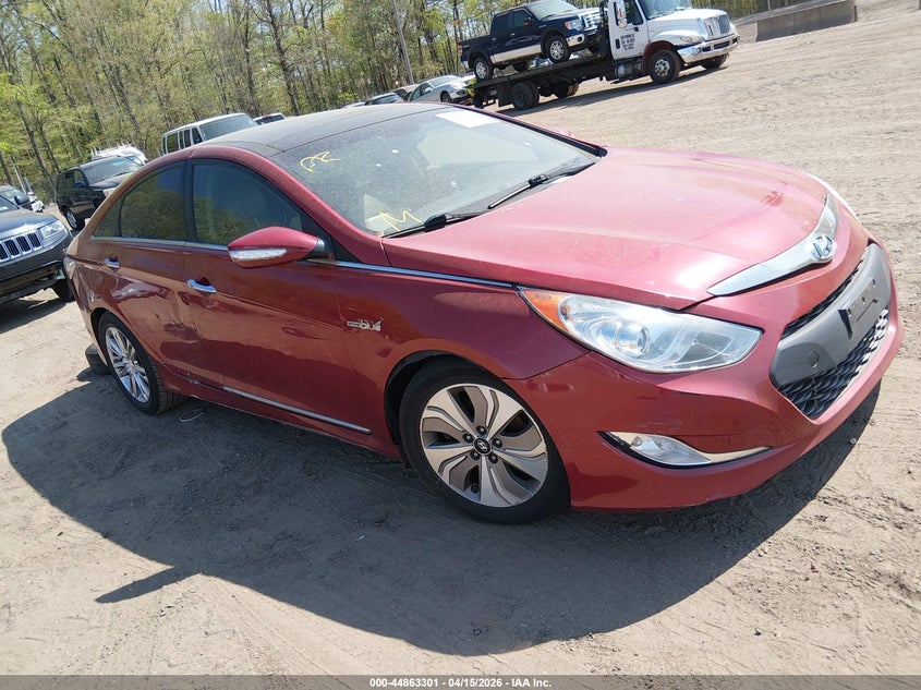 2015 Hyundai Sonata VIN KMHEC4A48FA122982 IAAI salvage auction — LEFT FRONT, Clear (Virginia), sold $425 on 2026-07-08 (photo 1)