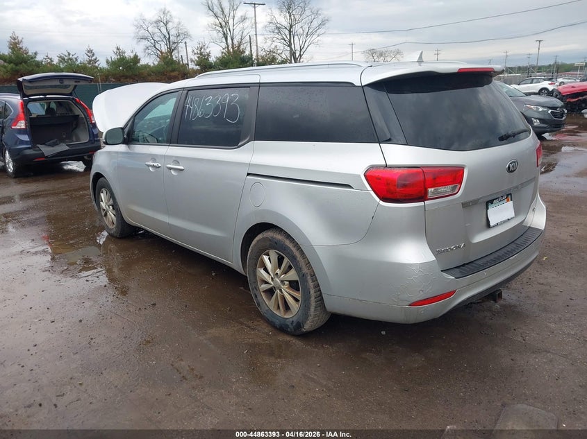 2017 Kia SEDONA VIN KNDMB5C12H6250068 IAAI salvage auction — FRONT END, Clear (Indiana), sold $750 on 2026-07-28 (photo 3)