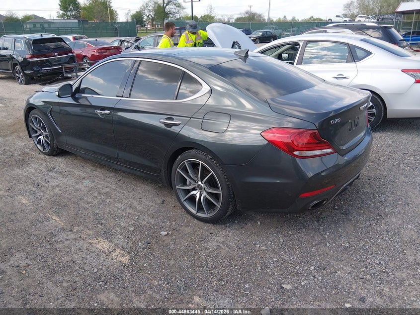 2019 Genesis G70 VIN KMTG34LE1KU012918 IAAI salvage auction — FRONT END, Wait Title, sold $4,400 on 2026-07-27 (photo 3)