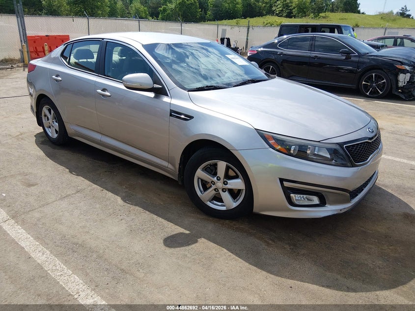 2015 Kia Optima VIN 5XXGM4A78FG469804 IAAI salvage auction — LEFT REAR, Wait Title, sold $650 on 2026-07-16 (photo 1)