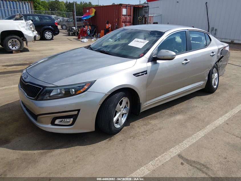 2015 Kia Optima VIN 5XXGM4A78FG469804 IAAI salvage auction — LEFT REAR, Wait Title, sold $650 on 2026-07-16 (photo 2)