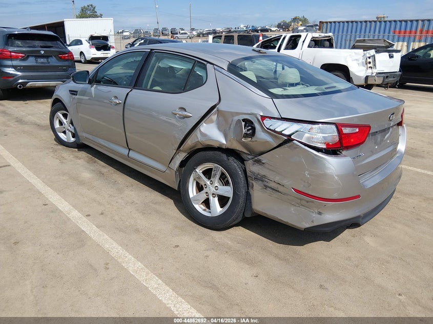 2015 Kia Optima VIN 5XXGM4A78FG469804 IAAI salvage auction — LEFT REAR, Wait Title, sold $650 on 2026-07-16 (photo 3)