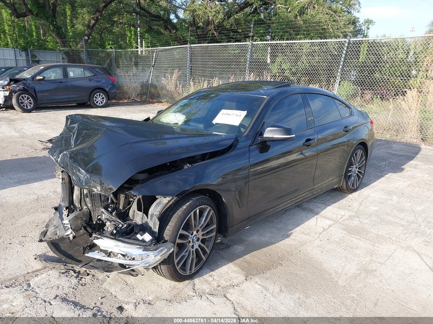 2015 BMW 4 series VIN WBA4A5C55FG052238 IAAI salvage auction — FRONT END, Wait Title, sold $550 on 2026-07-22 (photo 2)