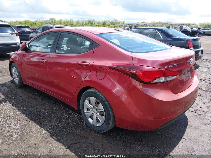 2016 Hyundai Elantra VIN KMHDH4AE7GU533831 IAAI salvage auction — FRONT END, Original (Ohio), sold $550 on 2026-07-15 (photo 3)