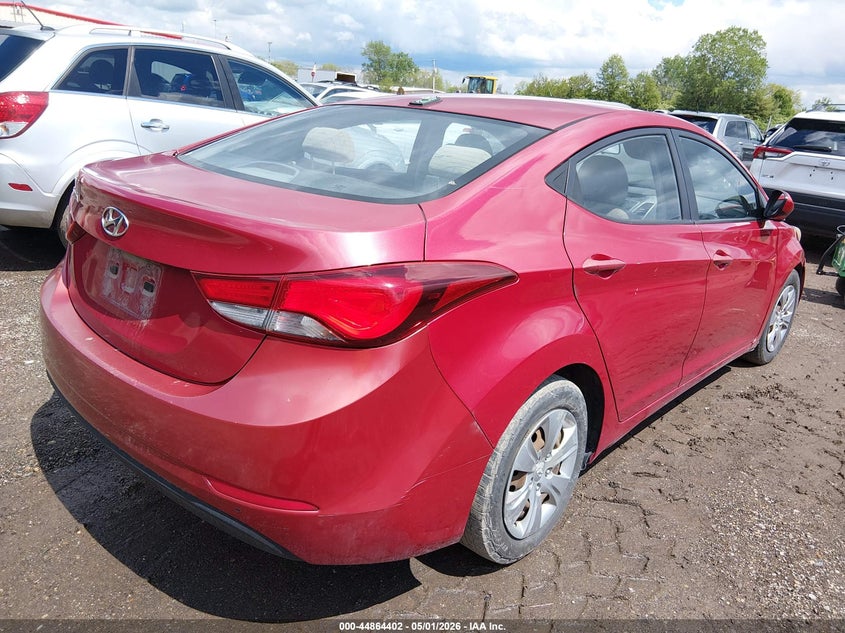 2016 Hyundai Elantra VIN KMHDH4AE7GU533831 IAAI salvage auction — FRONT END, Original (Ohio), sold $550 on 2026-07-15 (photo 4)