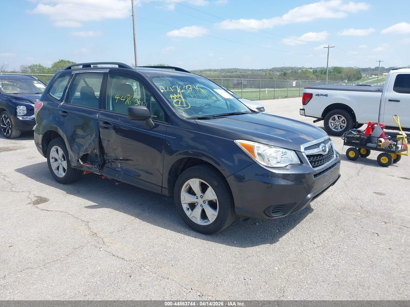 2016 Subaru Forester VIN JF2SJABC4GH522744 IAAI salvage auction — RIGHT SIDE, Salvage (Missouri), sold $625 on 2026-07-09 (photo 1)