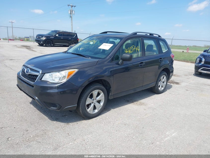 2016 Subaru Forester VIN JF2SJABC4GH522744 IAAI salvage auction — RIGHT SIDE, Salvage (Missouri), sold $625 on 2026-07-09 (photo 2)
