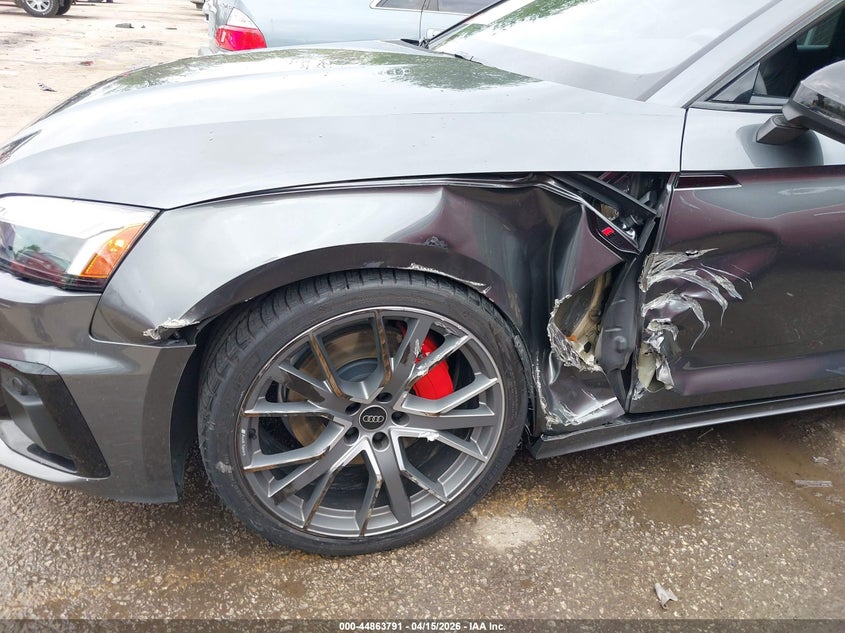 2025 Audi A5 VIN WAUFACF55SA005085 IAAI salvage auction — LEFT SIDE, Wait Title, sold $23,150 on 2026-07-15 (photo 6)