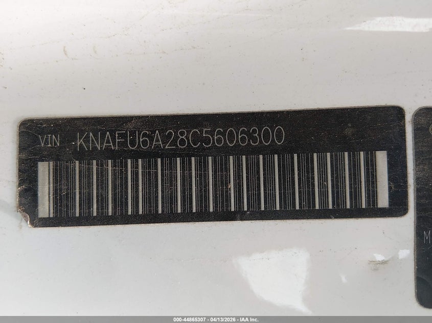 2012 Kia Forte VIN KNAFU6A28C5606300 IAAI salvage auction — NORMAL WEAR, Wait Title, sold $675 on 2026-07-29 (photo 9)