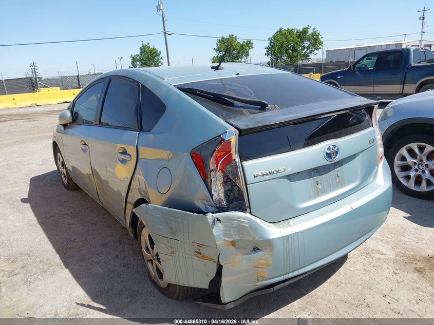 2013 Toyota Prius VIN JTDKN3DU1D1731755 IAAI salvage auction — LEFT REAR, Wait Title, sold $1,250 on 2026-07-23 (photo 3)