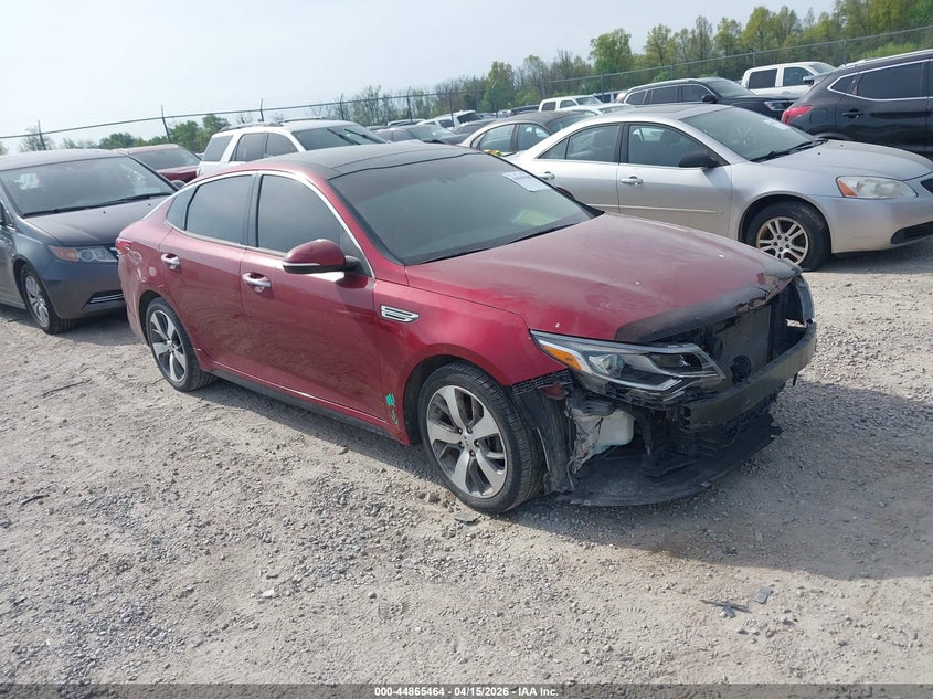 2019 Kia Optima VIN 5XXGT4L30KG361832 IAAI salvage auction — FRONT END, Wait Title, sold $1,100 on 2026-07-29 (photo 1)