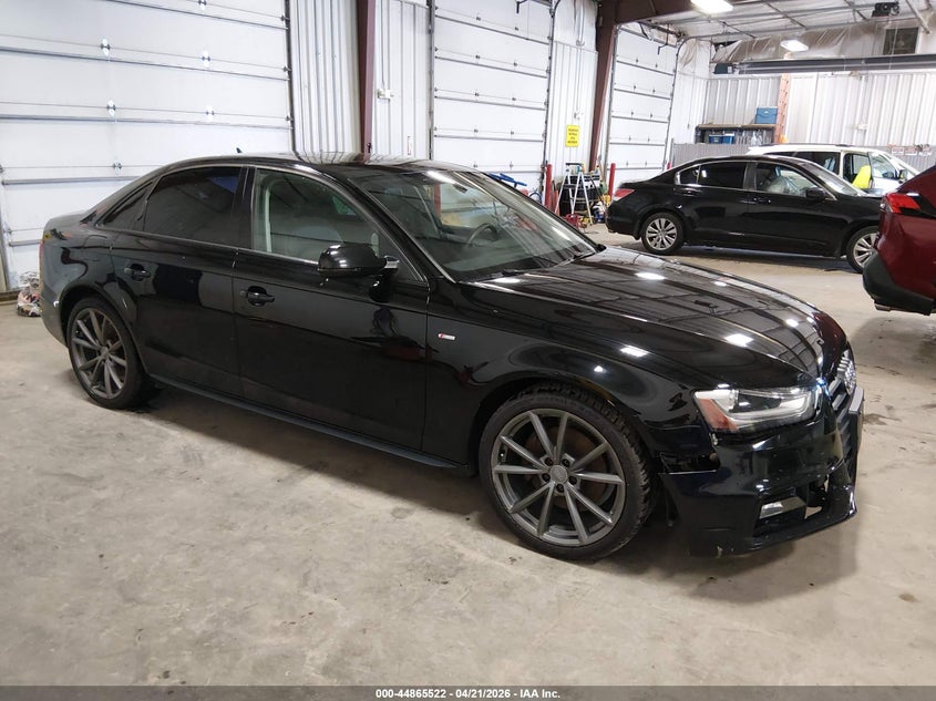 2016 Audi A4 VIN WAUAFAFL4GN016657 IAAI salvage auction — LEFT FRONT, Salvage Title, sold $525 on 2026-07-28 (photo 1)