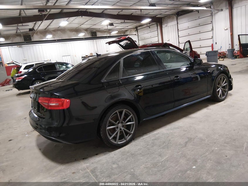 2016 Audi A4 VIN WAUAFAFL4GN016657 IAAI salvage auction — LEFT FRONT, Salvage Title, sold $525 on 2026-07-28 (photo 4)