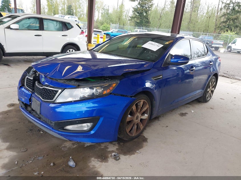 2012 Kia Optima VIN 5XXGR4A61CG080989 IAAI salvage auction — FRONT END, Wait Title, sold $450 on 2026-07-29 (photo 2)