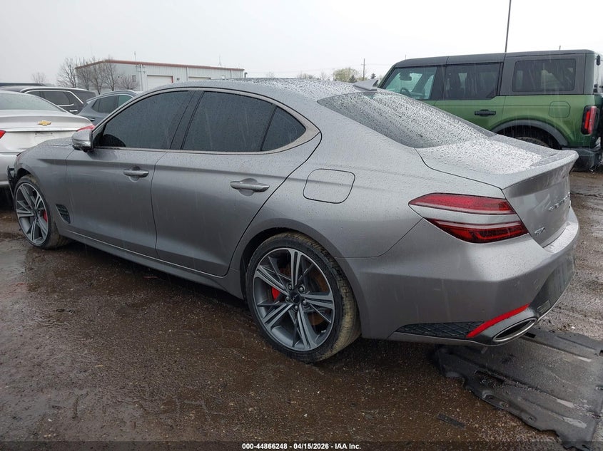 2025 Genesis G70 VIN KMTG54SE9SU145003 IAAI salvage auction — FRONT END, Wait Title, sold $15,000 on 2026-07-23 (photo 3)