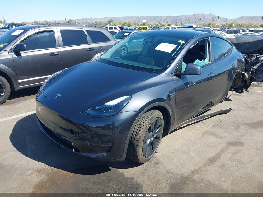 2024 Tesla Model y VIN 7SAYGDEE7RF163837 IAAI salvage auction — LEFT REAR, Wait Title, sold $10,925 on 2026-07-07 (photo 2)