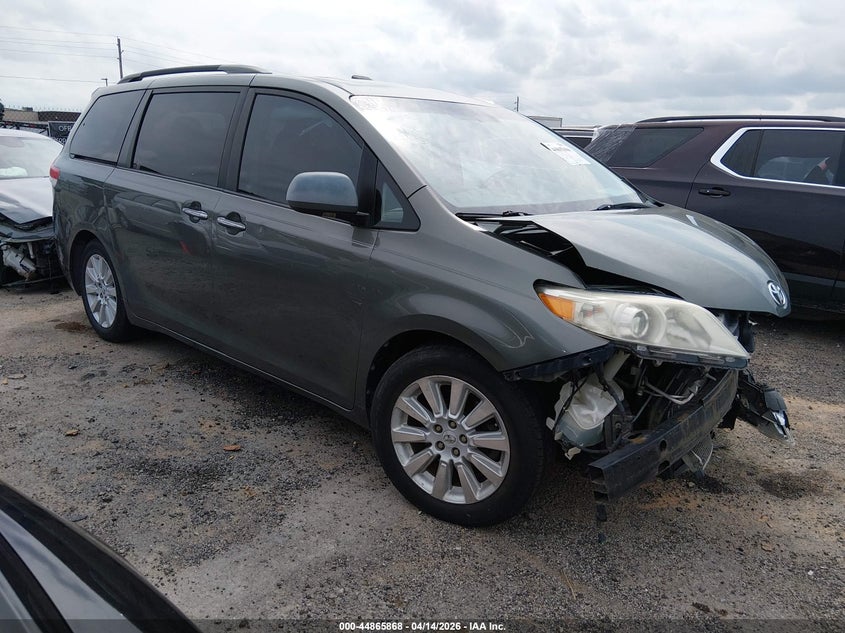 2011 Toyota Sienna VIN 5TDYK3DC0BS016251 IAAI salvage auction — FRONT END, Salvage (Oklahoma), sold $1,000 on 2026-07-28 (photo 1)