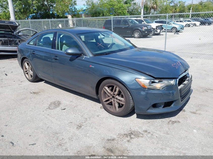 2012 Audi A6 VIN WAUGGAFC3CN147239 IAAI salvage auction — FRONT END, Rebuildable (Florida), sold $1,350 on 2026-07-11 (photo 1)